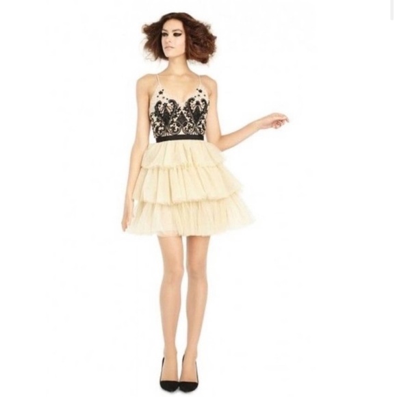 Alice + Olivia Drury Beaded Tulle Ballerina Cocktail Dress - Picture 7 of 11